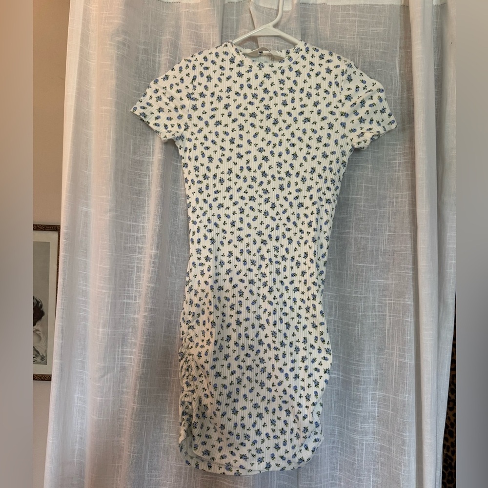 H&M Girls Floral Print White Dress